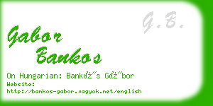 gabor bankos business card
